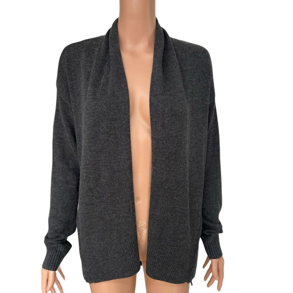 Banana Republic wool blend Cardigan Open Front Long Sleeve Side Zip Sweater Sz S
